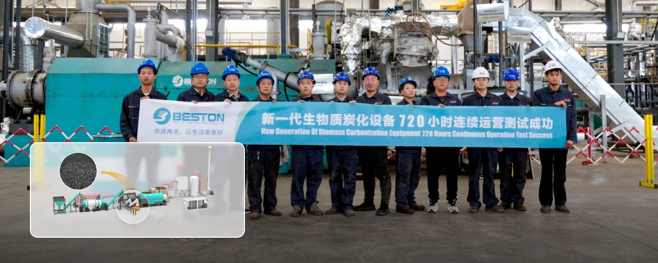 Beston Biochar Equipment Continuous Operation 720H